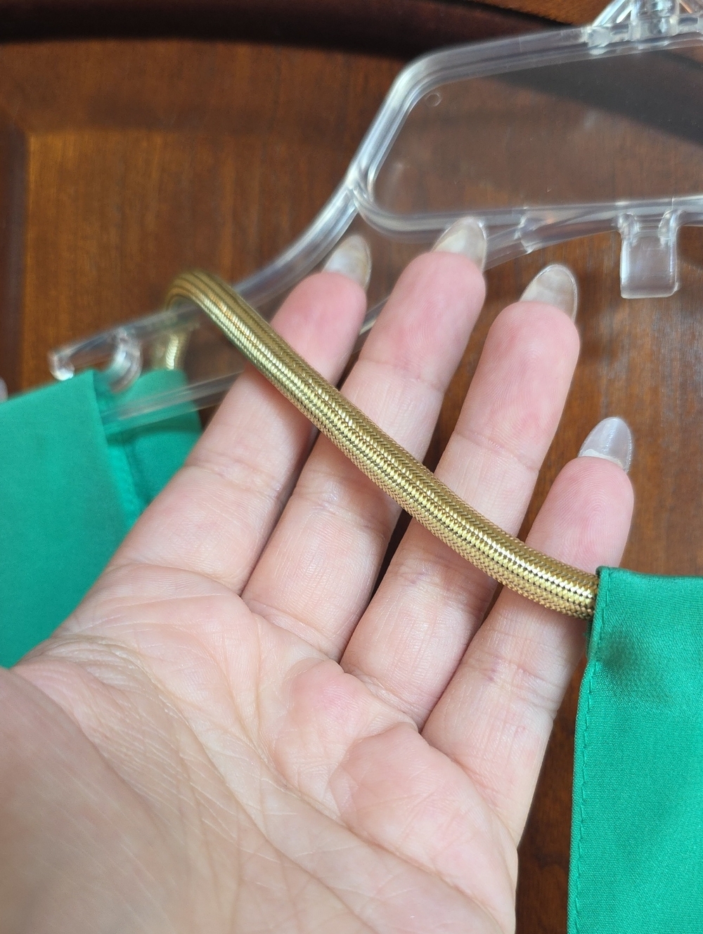 BCBGMaxAzria Sleeveless V-Neck Top with Gold Strap Detail Lg - Picture 4 of 5